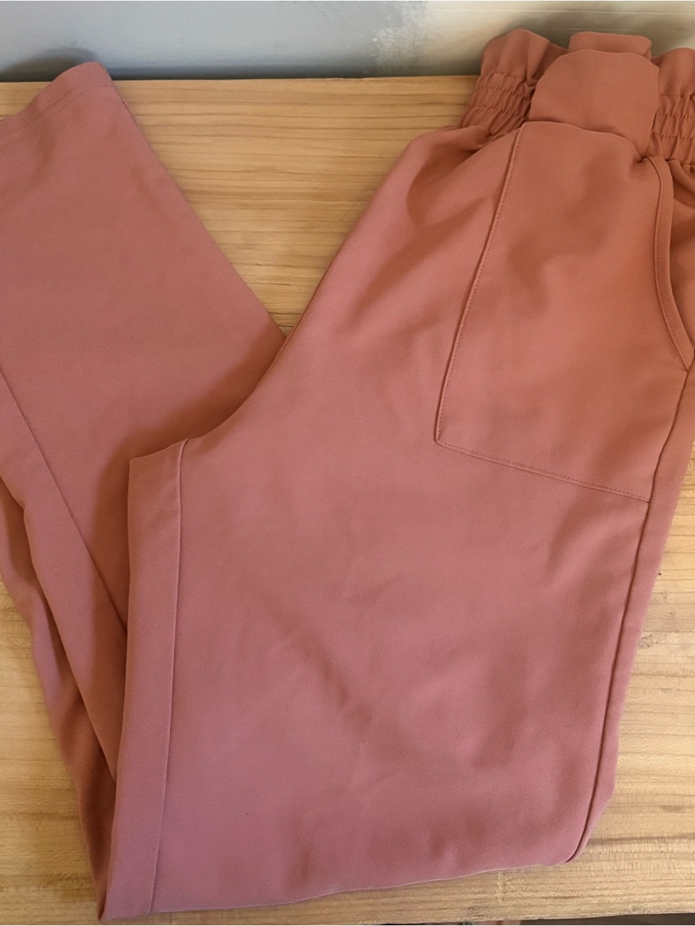 Women’s Elastic-Waist Pull-On Pants in Dusty Rose